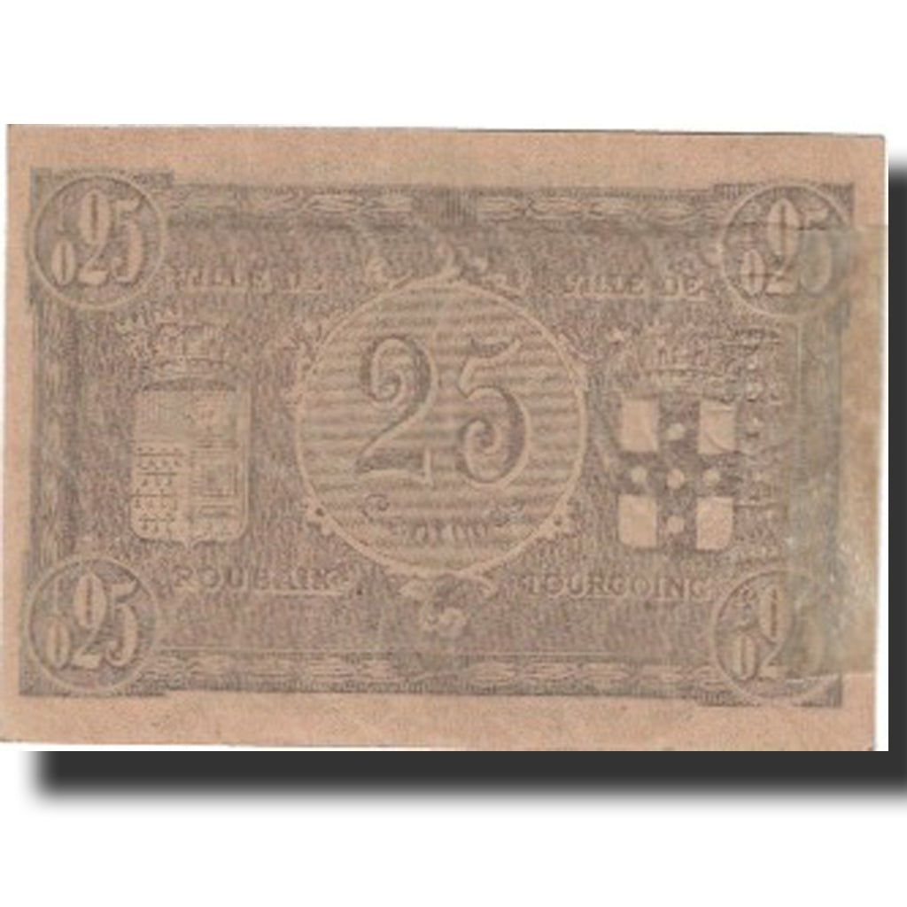 Frankreich, Roubaix et Tourcoing, 25 Centimes, VZ, Pirot:59-2128
