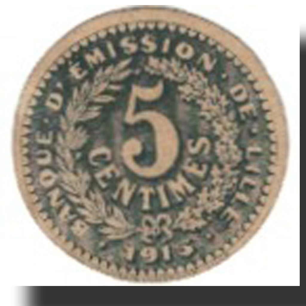 Francia, Lille, 5 Centimes, 1915, BC+, Pirot:59-3058