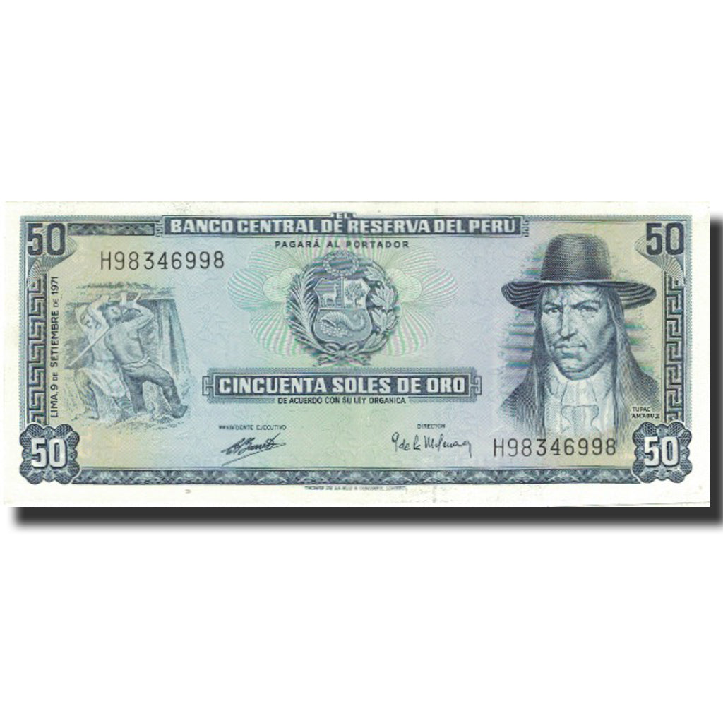 Billete, 50 Soles De Oro, 1971, Perú, 1971-09-09, KM:101b, EBC