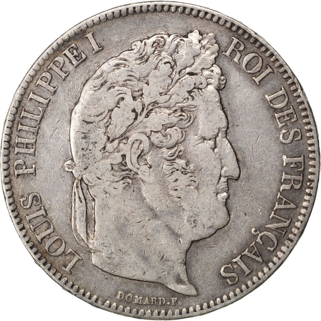 Coin, France, Louis-Philippe, 5 Francs, 1833, Nantes, VF(30-35), Silver