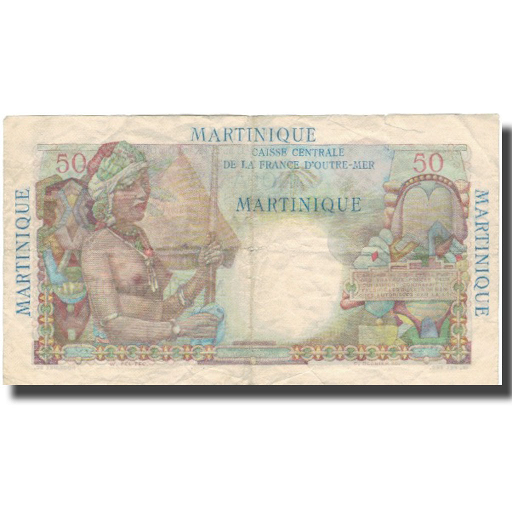 Martinique, 50 Francs, Undated (1947-49), VF(20-25), KM:30a
