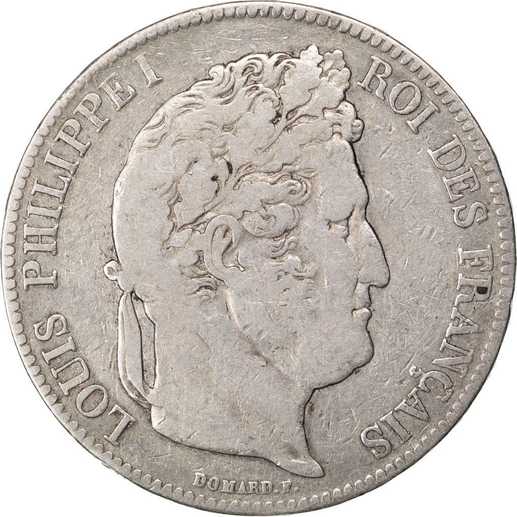 Monnaie, France, Louis-Philippe, 5 Francs, 1836, Strasbourg, TB, Argent