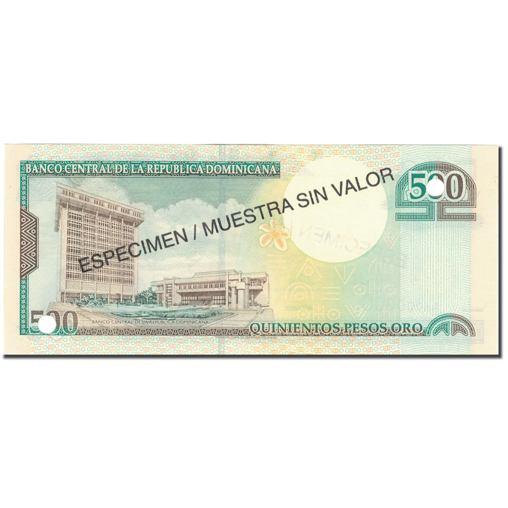 Nota, República Dominicana, 500 Pesos Oro, 2000, 2000, Espécime, KM:162s