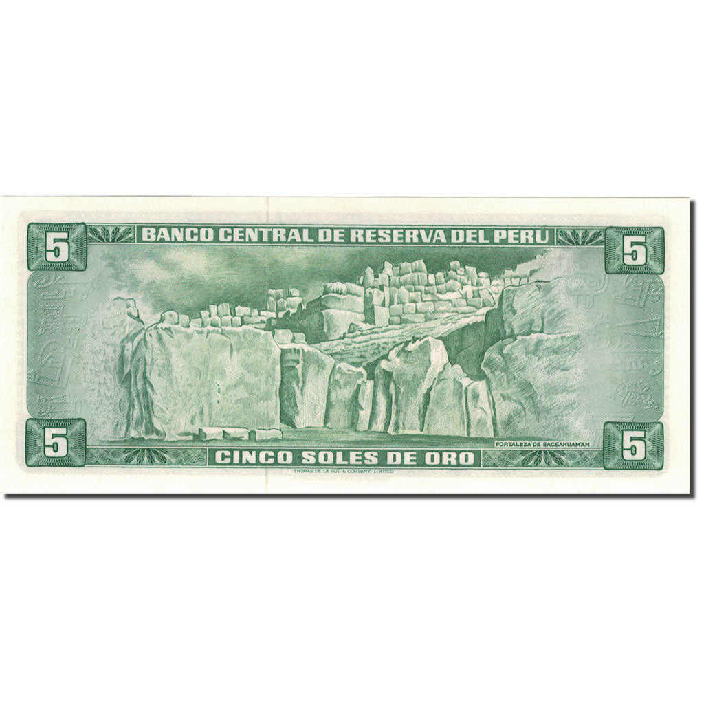 Banknote, Peru, 5 Soles De Oro, 1974, 1974-05-16, KM:99c, UNC(64)