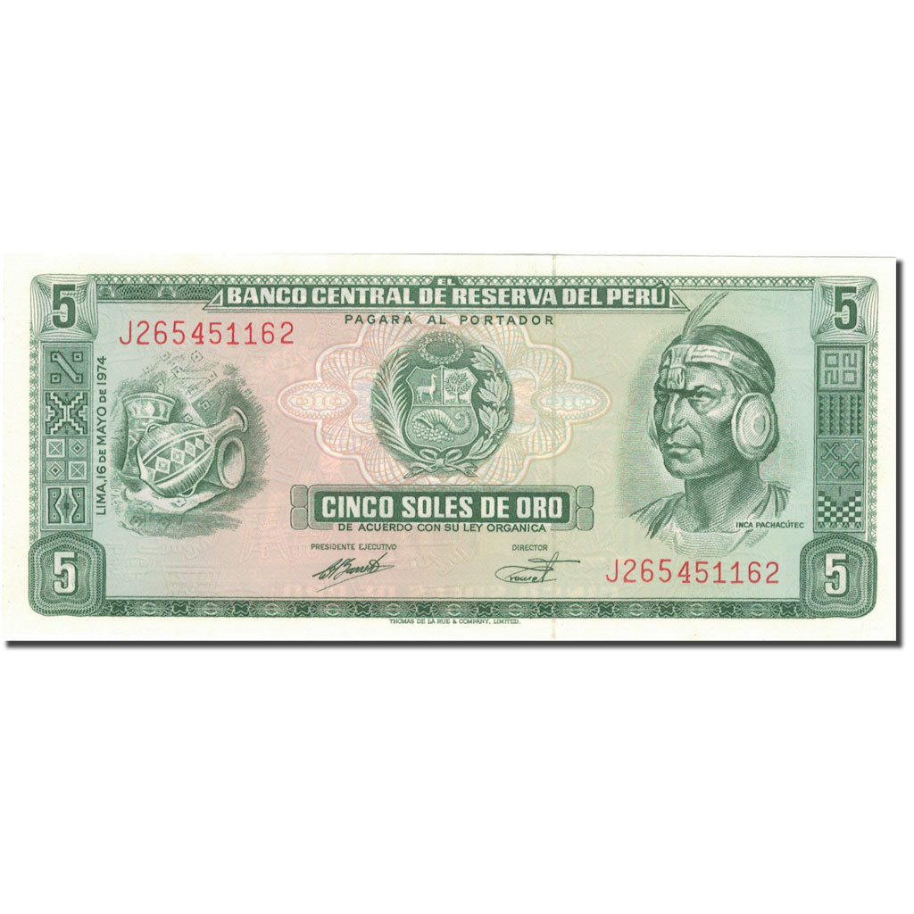 Banconote, Perù, 5 Soles De Oro, 1974, 1974-05-16, KM:99c, SPL+
