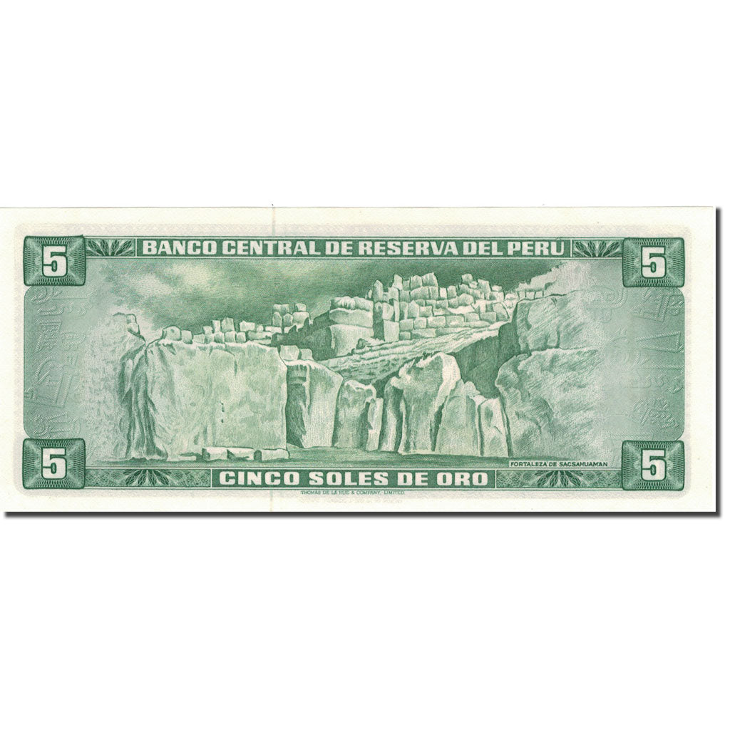 Banconote, Perù, 5 Soles De Oro, 1974, 1974-05-16, KM:99c, SPL+