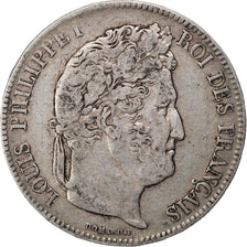 Coin, France, Louis-Philippe, 5 Francs, 1837, Lille, VF(30-35), Silver