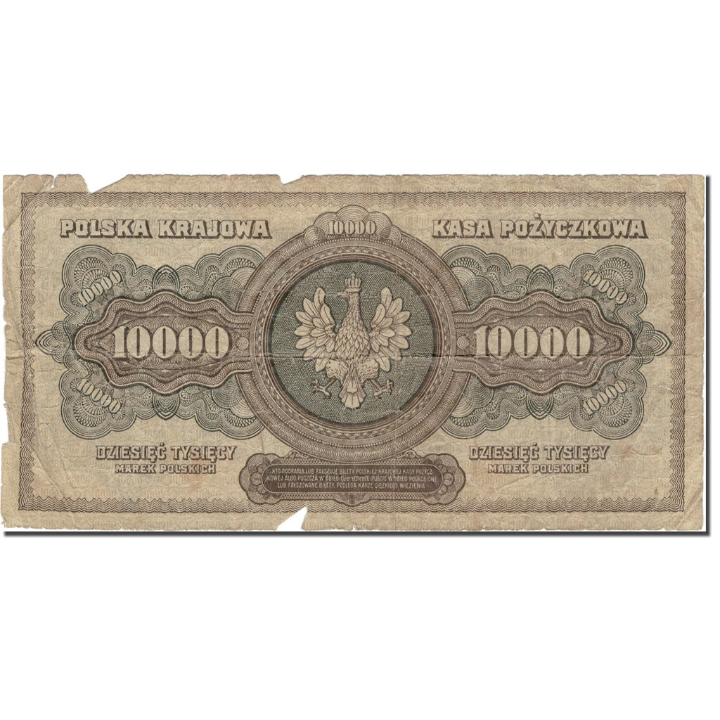 Billete, 10,000 Marek, 1922, Polonia, 1922-03-11, KM:32, RC+