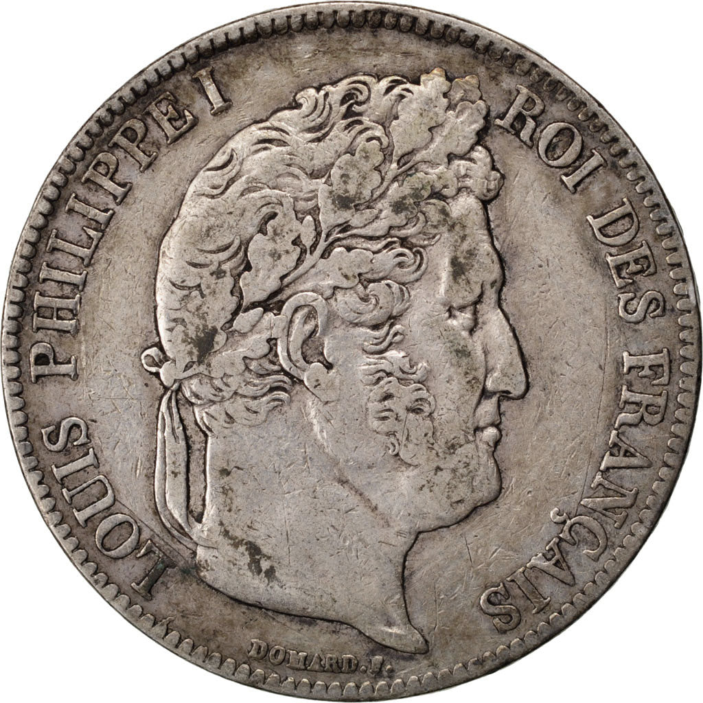 Monnaie, France, Louis-Philippe, 5 Francs, 1838, Strasbourg, TB+, Argent
