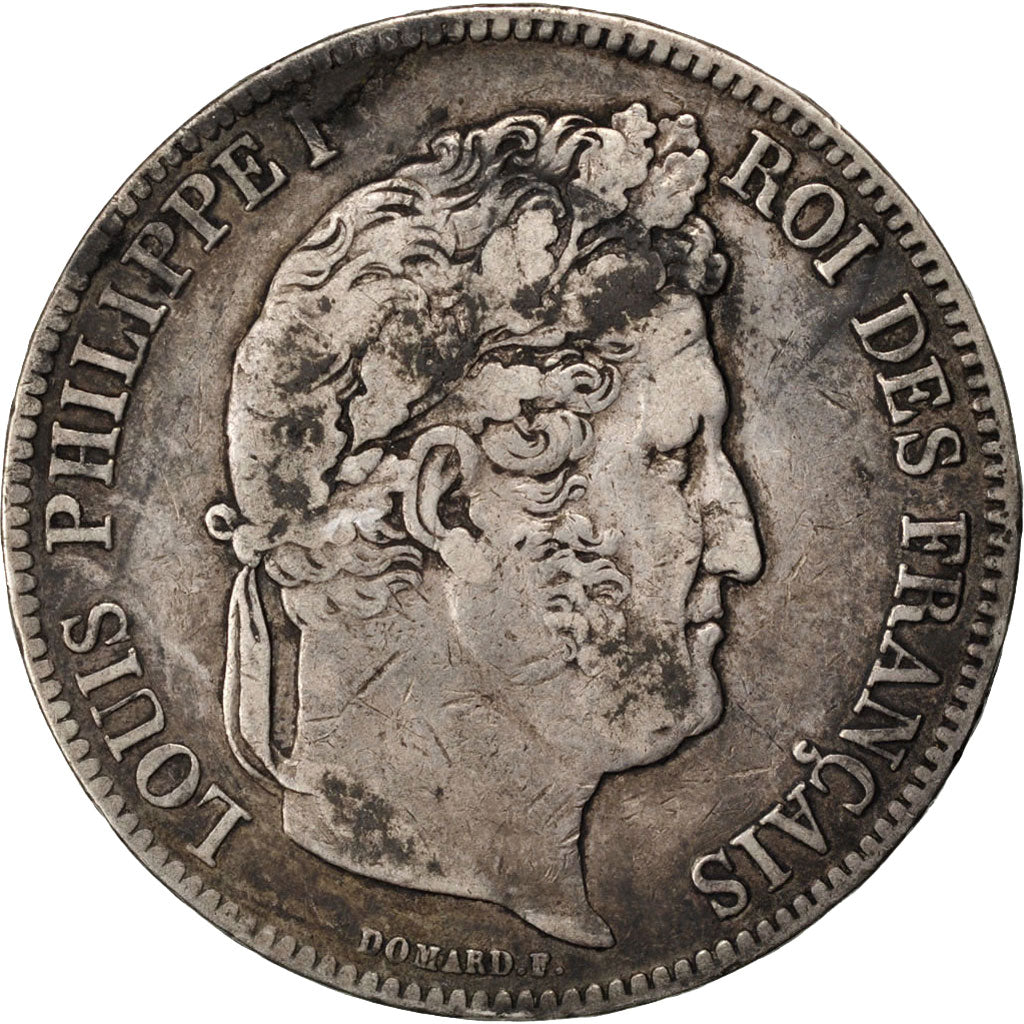 Münze, Frankreich, Louis-Philippe, 5 Francs, 1839, Paris, S+, Silber