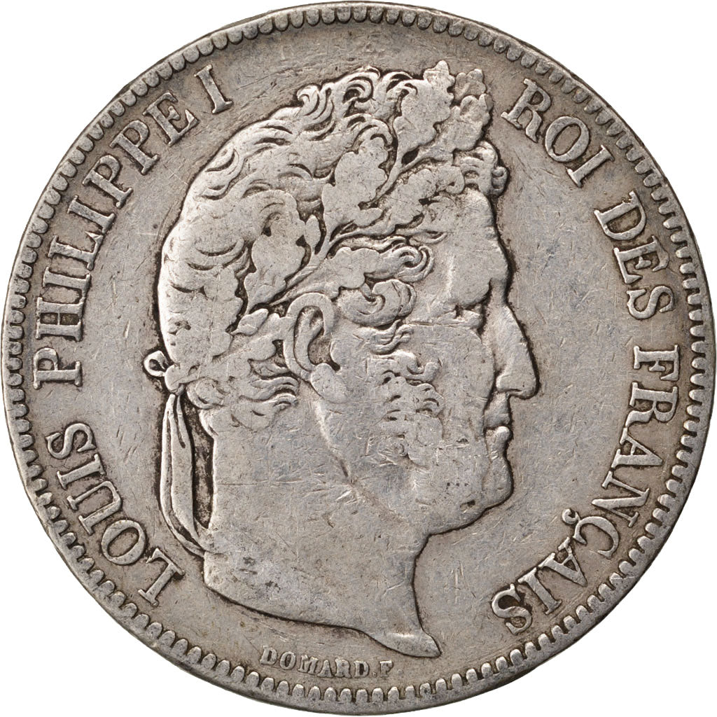 Münze, Frankreich, Louis-Philippe, 5 Francs, 1841, Strasbourg, S+, Silber
