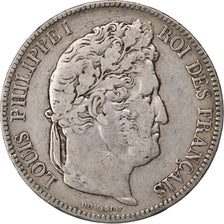 Coin, France, Louis-Philippe, 5 Francs, 1841, Strasbourg, VF(30-35), Silver