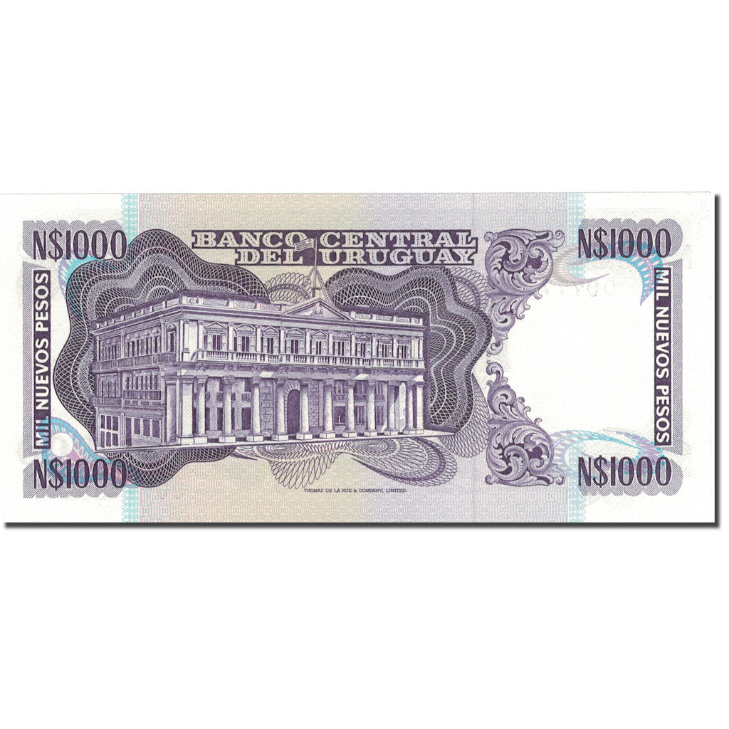 Banknote, Uruguay, 1000 Nuevos Pesos, 1991-1992, KM:64Ab, UNC(65-70)