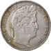 Moneta, Francia, Louis-Philippe, 5 Francs, 1842, Rouen, BB, Argento, KM:749.2