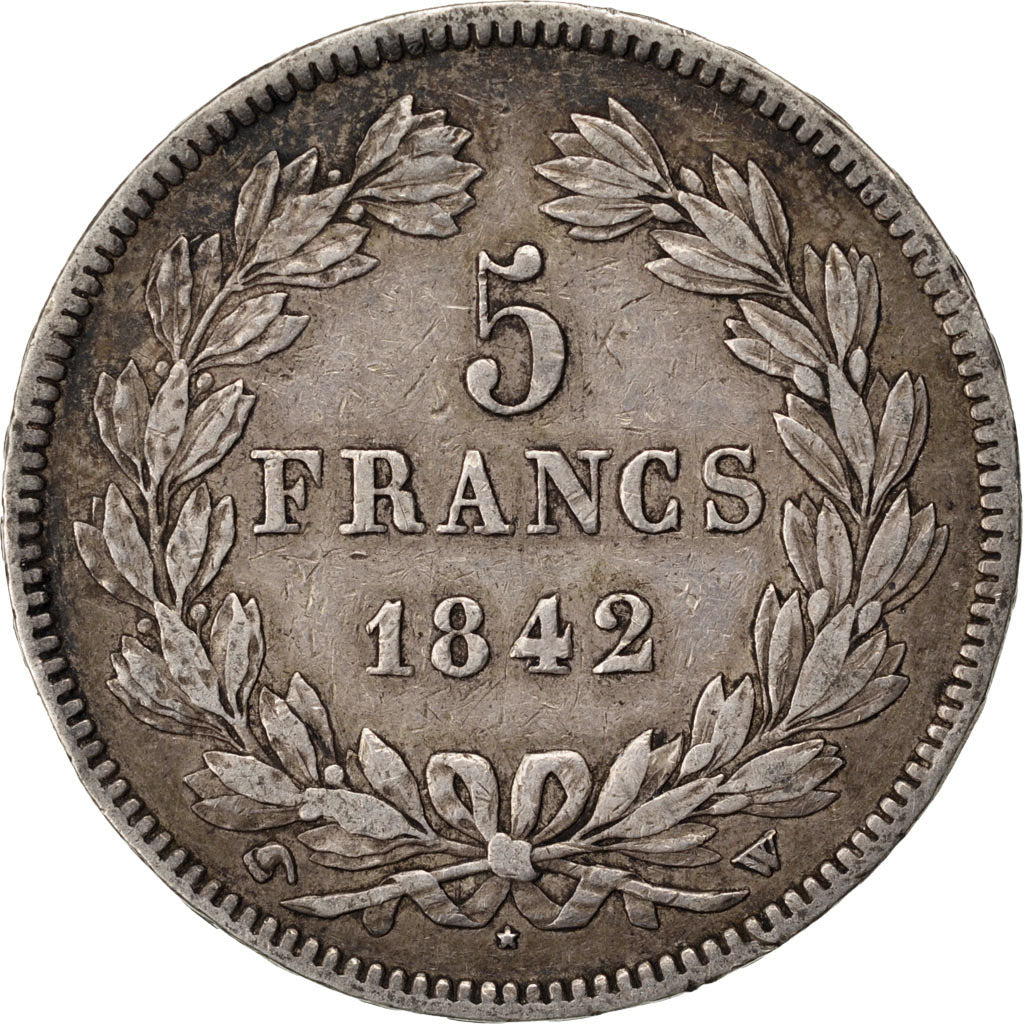 Münze, Frankreich, Louis-Philippe, 5 Francs, 1842, Lille, SS, Silber