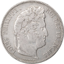 Münze, Frankreich, Louis-Philippe, 5 Francs, 1843, Lille, S+, Silber