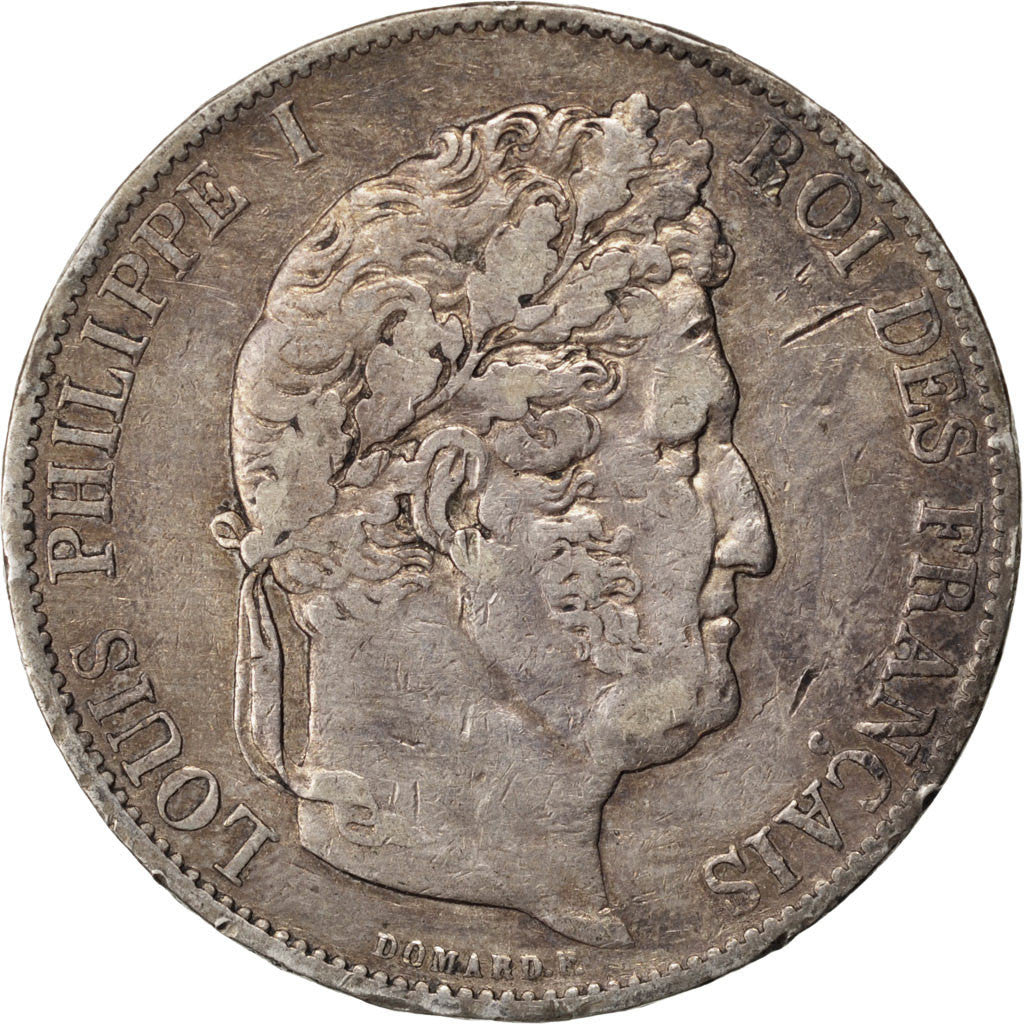 Munten, Frankrijk, Louis-Philippe, 5 Francs, 1844, Paris, ZF, Zilver, KM:749.1