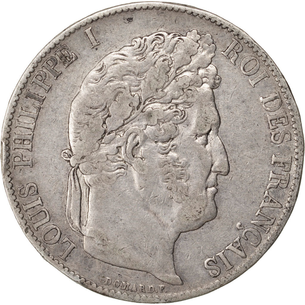 Moneta, Francia, Louis-Philippe, 5 Francs, 1846, Strasbourg, MB+, Argento