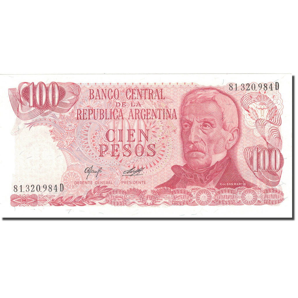 Billete, 100 Pesos, Undated (1976-78), Argentina, KM:302a, SC+