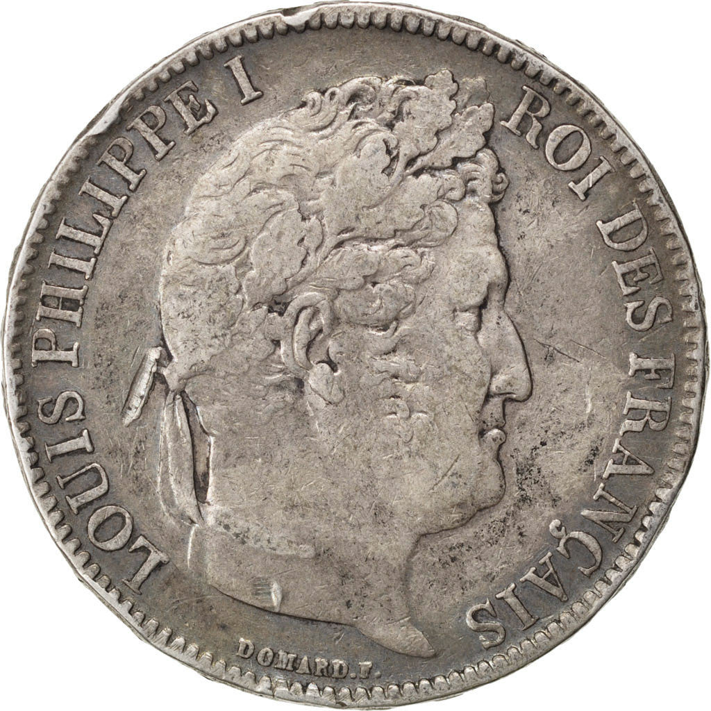 Moneta, Francia, Louis-Philippe, 5 Francs, 1831, Lille, MB+, Argento, KM:745.13