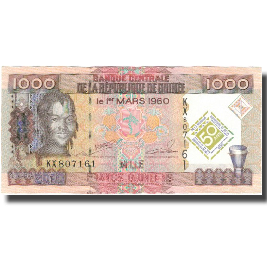 Geldschein, Guinea, 1000 Francs, 1960, 1960-03-01, KM:43, UNZ