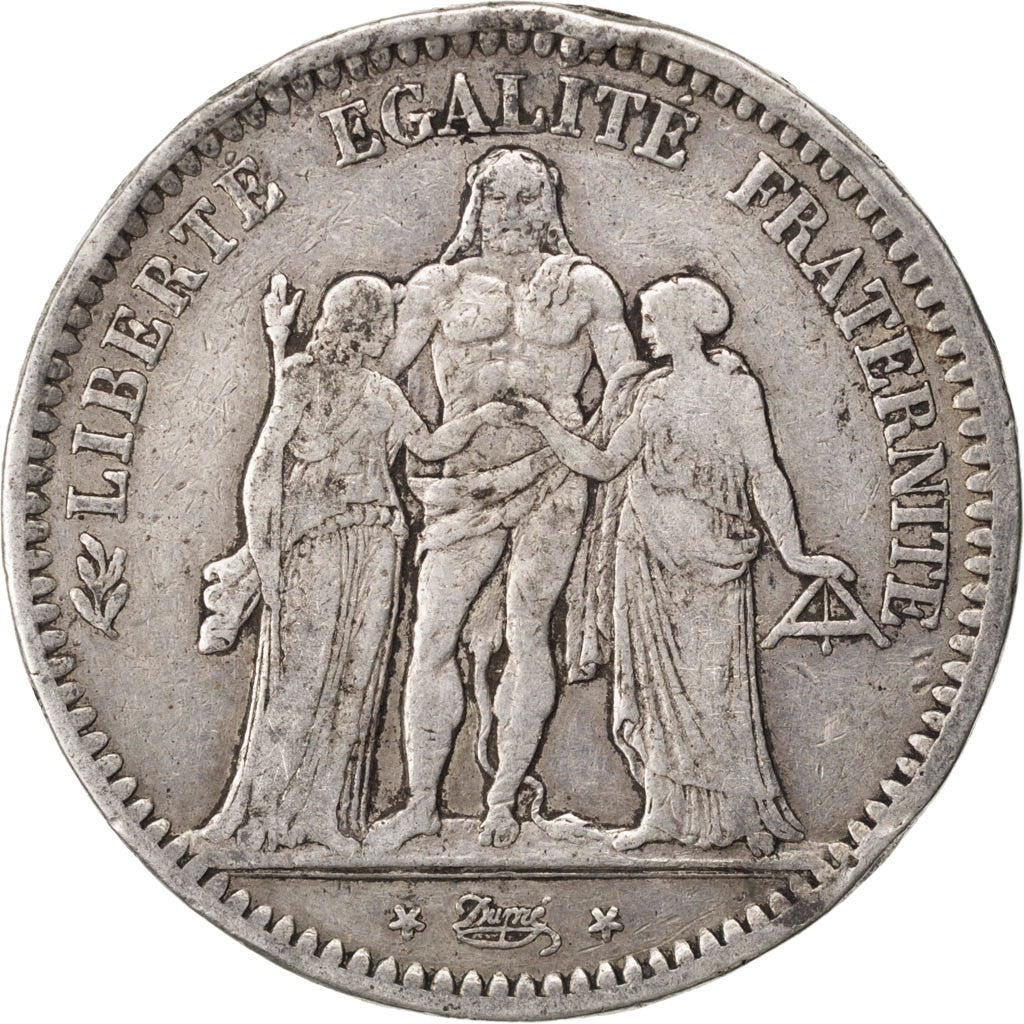 Monnaie, France, Hercule, 5 Francs, 1848, Bordeaux, TB, Argent, KM:756.4