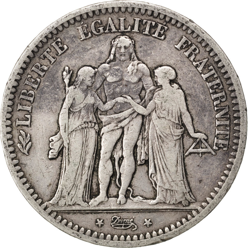 Monnaie, France, Hercule, 5 Francs, 1848, Bordeaux, TB+, Argent, KM:756.4