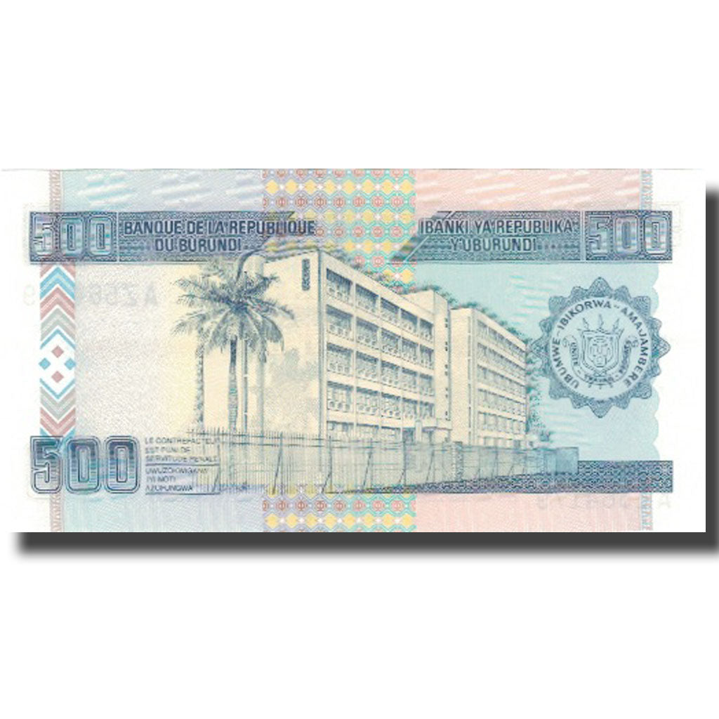 Billete, 500 Francs, 2009, Burundi, 2009-05-01, KM:45a, UNC