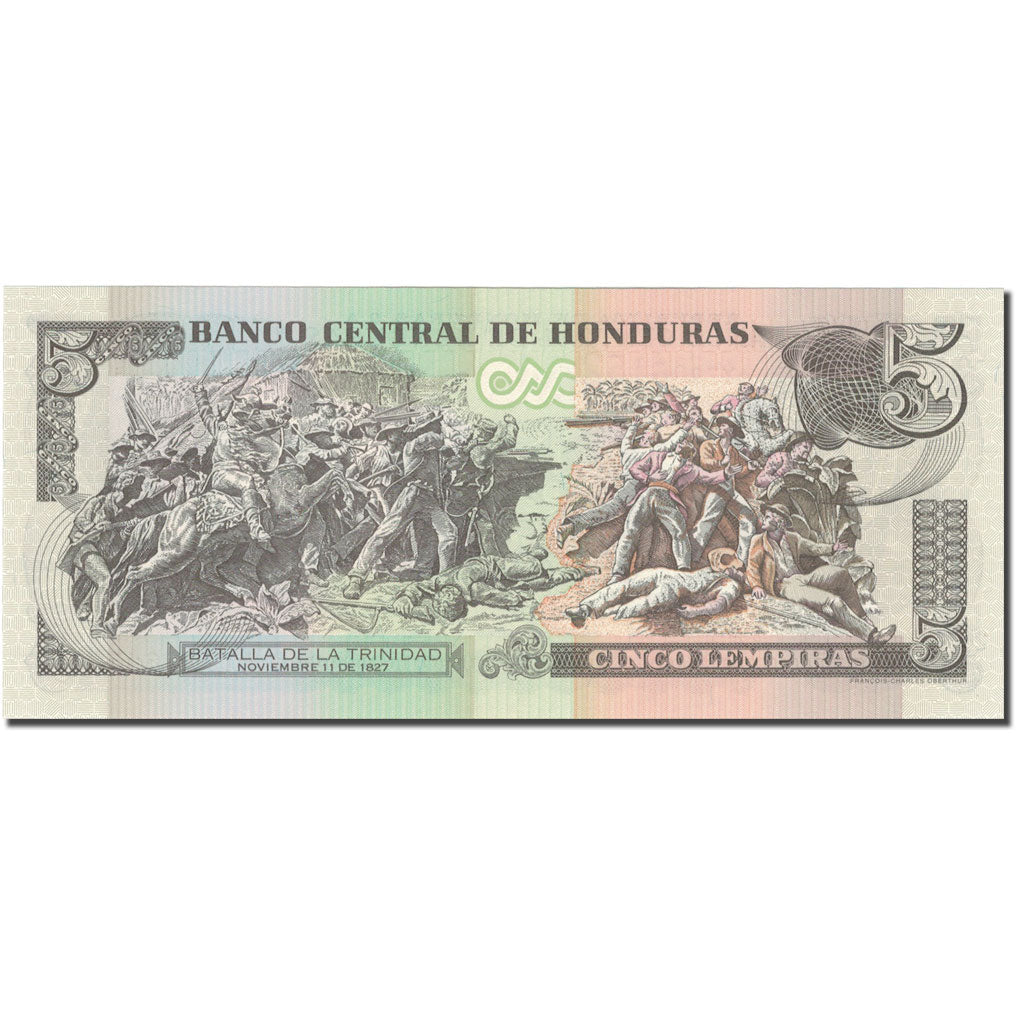 Geldschein, Honduras, 5 Lempiras, 2006, 2006-07-13, KM:91a, UNZ