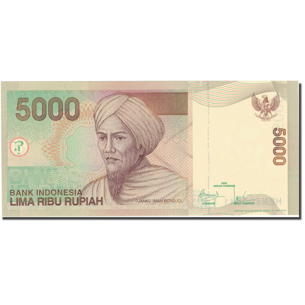 Nota, Indonésia, 5000 Rupiah, 2009, 2009, KM:149, UNC(65-70)