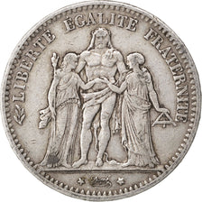 Coin, France, Hercule, 5 Francs, 1875, Bordeaux, VF(30-35), Silver, KM:820.2