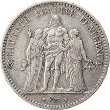 Monnaie, France, Hercule, 5 Francs, 1875, Bordeaux, TTB, Argent, KM:820.2