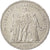 Monnaie, France, Hercule, 5 Francs, 1876, Bordeaux, TTB, Argent, KM:820.2