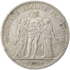 Monnaie, France, Hercule, 5 Francs, 1877, Bordeaux, TB, Argent, KM:820.2