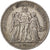 Coin, France, Hercule, 5 Francs, 1877, Bordeaux, VF(30-35), Silver, KM:820.2