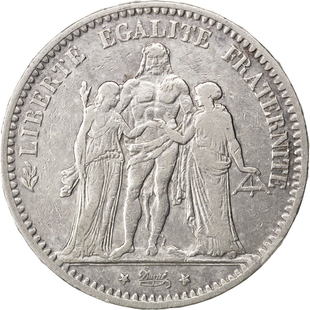 Coin, France, Hercule, 5 Francs, 1878, Bordeaux, VF(30-35), Silver, Gadoury:745a