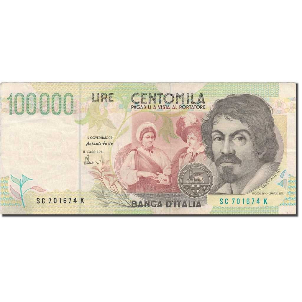 Banknote, Italy, 100,000 Lire, 1994, 1994-05-06, KM:117a, VF(30-35)