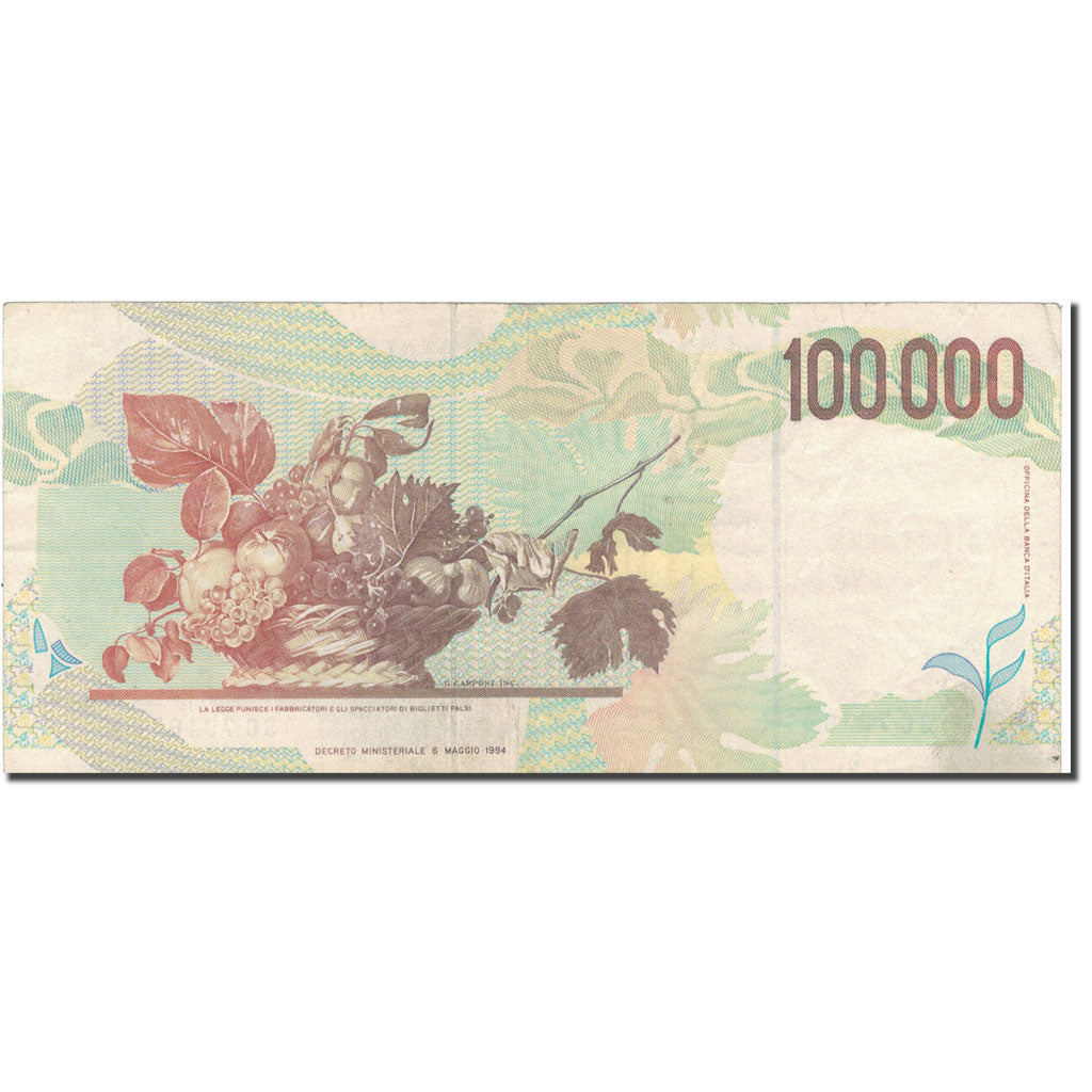 Banknote, Italy, 100,000 Lire, 1994, 1994-05-06, KM:117a, VF(30-35)