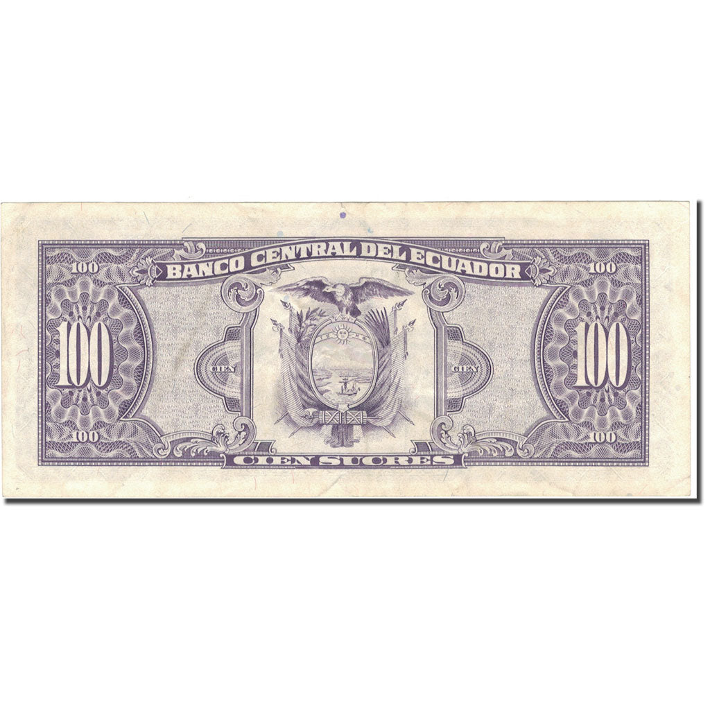 Banknote, Ecuador, 100 Sucres, 1991, 1991-06-21, KM:123Aa, EF(40-45)