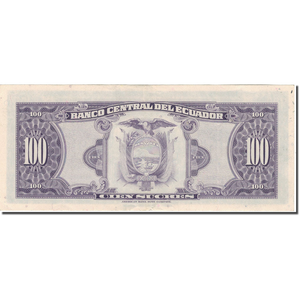 Banconote, Ecuador, 100 Sucres, 1980, 1980-05-24, KM:112a, MB+