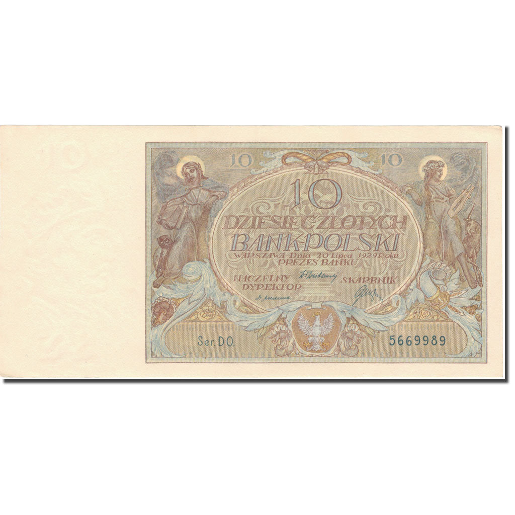 Banknote, Poland, 10 Zlotych, 1929, 1929-07-20, KM:69, VF(30-35)