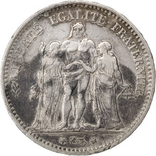 Moneda, Francia, Hercule, 5 Francs, 1875, Bordeaux, BC+, Plata, Gadoury:745a