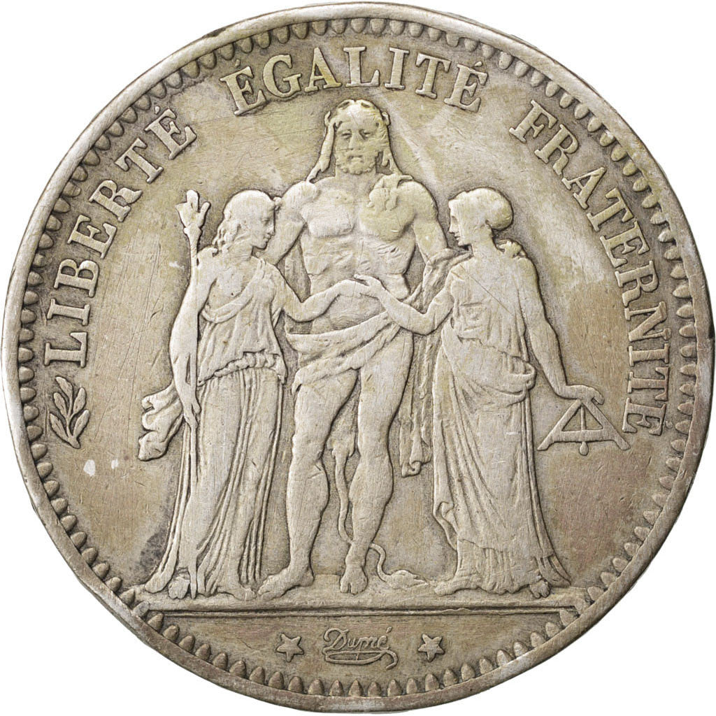 Coin, France, Hercule, 5 Francs, 1875, Paris, EF(40-45), Silver, KM:820.1