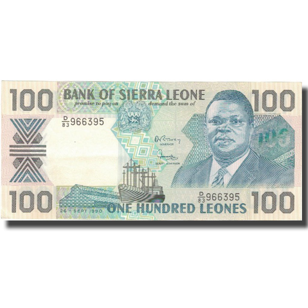 Billet, Sierra Leone, 100 Leones, 1990, 1990-09-26, KM:18c, TTB+
