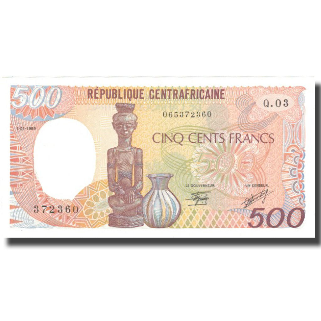 Banknote, Central African Republic, 500 Francs, 1991, 1991-01-01, KM:14d