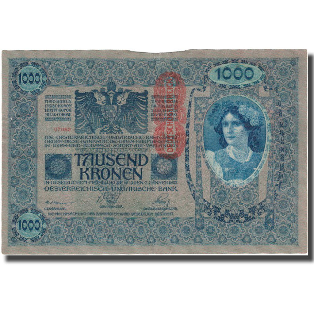 Billete, 1000 Kronen, 1902, Austria, 1902-01-02, KM:59, MBC+