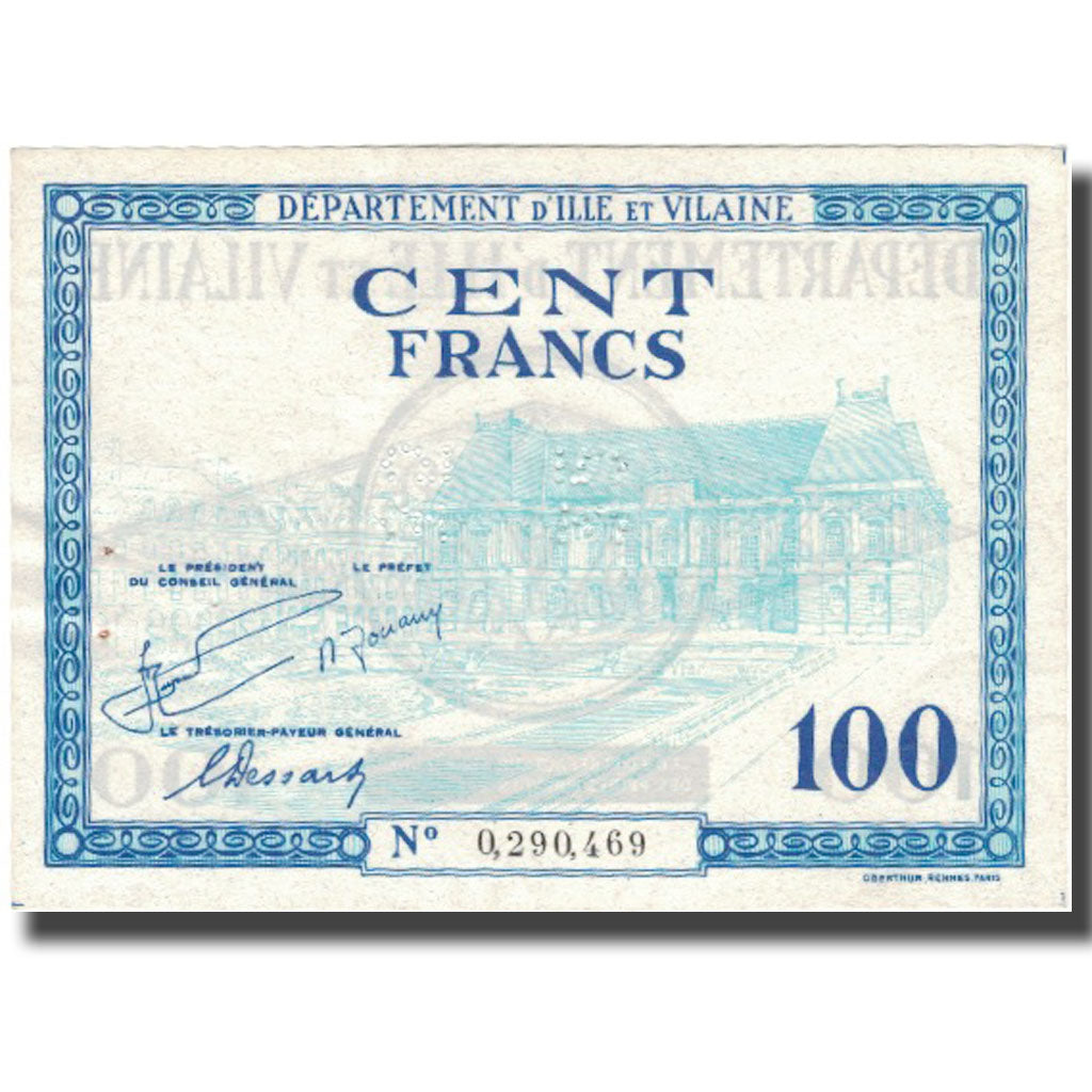 Francia, Rennes et Saint-Malo, 100 Francs, SPL-