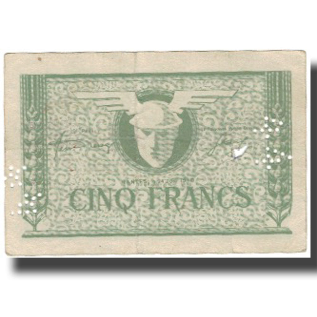 France, Nantes, 5 Francs, VF(30-35)