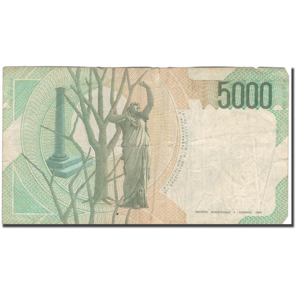 Banconote, Italia, 5000 Lire, KM:111b, MB