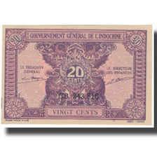 Banknot, FRANCUSKIE INDOCHINY, 20 Cents, KM:90, AU(55-58)